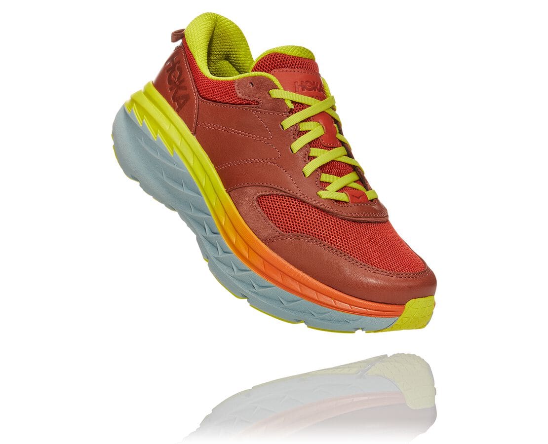 Hoka One One All Gender Bondi L Philippines - Men's Wide Running Shoes - Red | PG3921478